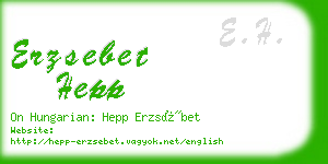 erzsebet hepp business card